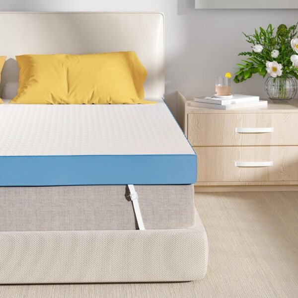 3 Inch Firm Mattress Topper Twin XL Size 39x80 Inch Extra Support, Gel-Infused High-Density Memory Foam Mattress Bed Topper for Pain Relief, CertiPUR-US Certified