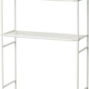 Zenna Home Over The Toilet Storage Shelf, White – Metal Bathroom Organizer with 3 Shelves, Fits Above Toilet – Space-Saving Over Toilet Storage Rack with Cross-Style Design, Easy Assembly