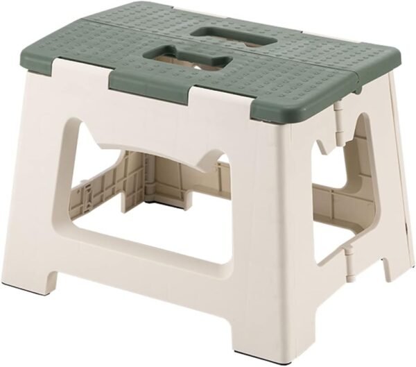 Kitty Folding Stool, 9 Inches, Non-Slip Folding Step Stool,Great for Kitchen, Bathroom, Bedroom, Kids or Adults (Green)