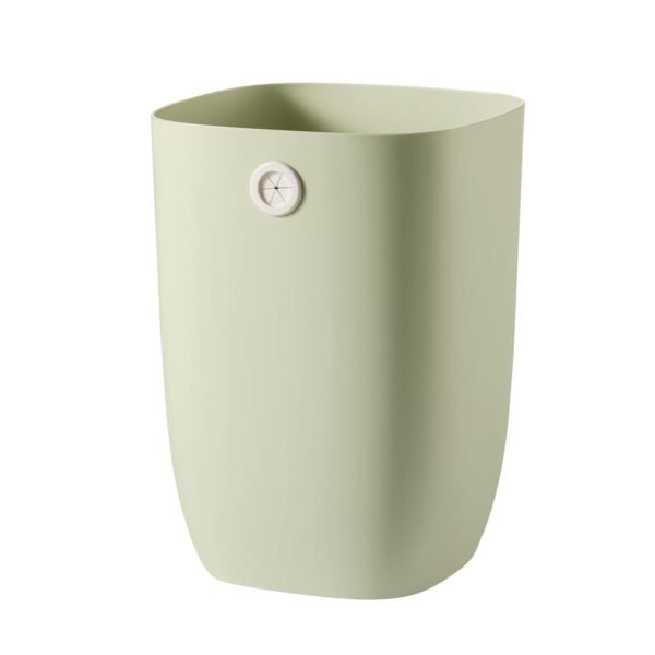 Bathroom Trash Can, Green Trash Can with Trash Liner Holder, Plastic Rectangular Garbage Can for Kitchen, Bedroom, Living Room, Small Modern Indoor Waste Basket, 1.8 Gallons/ 7 Liter, Green
