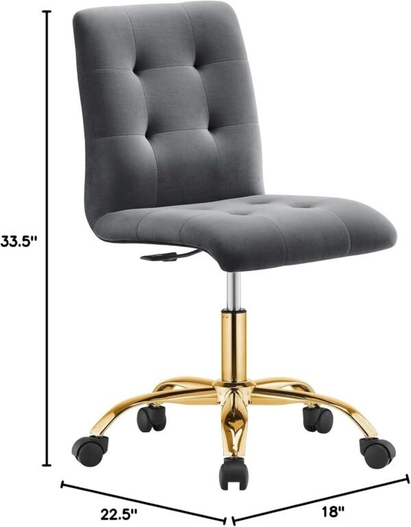 Modway Prim Home Office Desks and Chairs, Gold Gray - Image 3