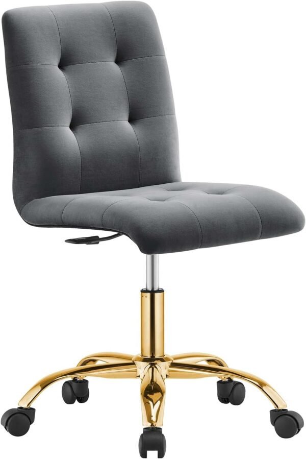 Modway Prim Home Office Desks and Chairs, Gold Gray
