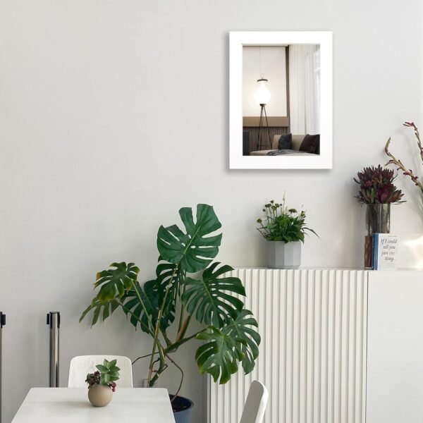 Ruomeng Wall Mirror Rectangle Decorative Mirror 12" x 16" for Entryway, Bedroom, Living Room, White - Image 4