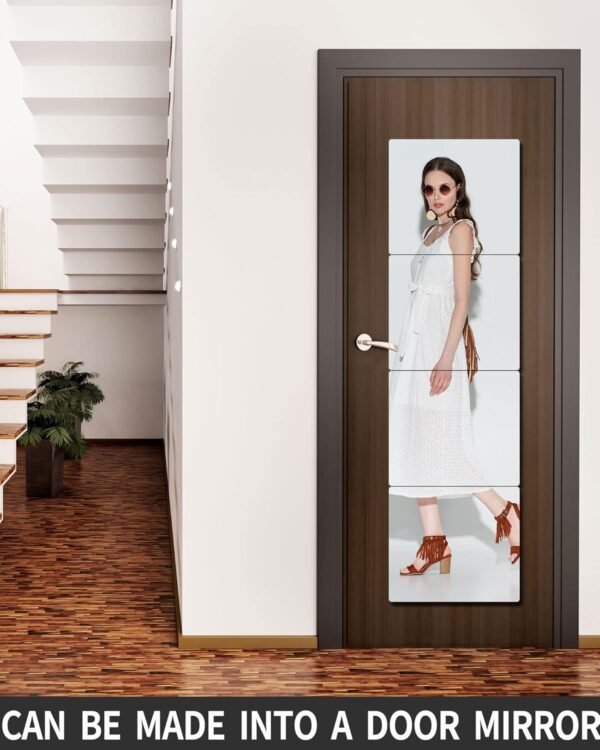 Kids Safety Unbreakable Mirror,Acrylic Shatterproof Mirrors Full Length,Extra Thick1/8 12"x12"x4 Pack,Children Non Glass Stick on Mirror,Gym Mirrors for Home Workout,Bedroom Body Mirrors Wall - Image 5
