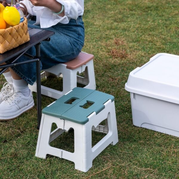 Kitty Folding Stool, 9 Inches, Non-Slip Folding Step Stool,Great for Kitchen, Bathroom, Bedroom, Kids or Adults (Green) - Image 5