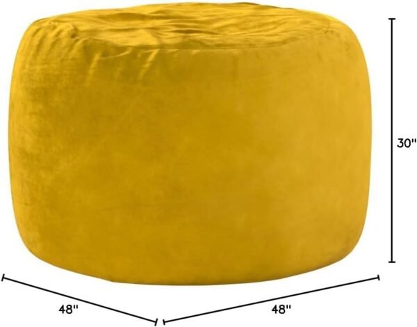 Chill Sack Bean Bag Chair - 3' Medium Teens & Kids Memory Foam Lounge Chair - Microsuede Lounge Sofa - Lemon - Image 3