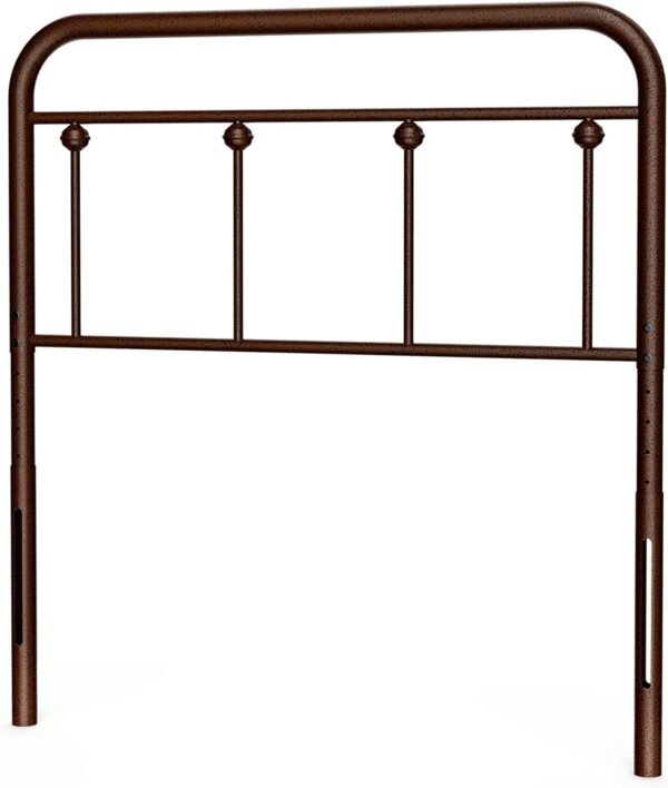 IKIFLY Metal Twin Size Headboard, Adjustable Height, Farmhouse Victorian Style, Easy Assembly, Twin/Twin XL Headboard Only for Bedroom, Brown - Image 5