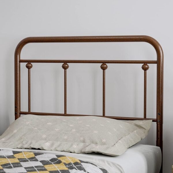 IKIFLY Metal Twin Size Headboard, Adjustable Height, Farmhouse Victorian Style, Easy Assembly, Twin/Twin XL Headboard Only for Bedroom, Brown - Image 9