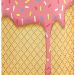 Ice Cream Cone Laundry Basket Collapsible Large Clothes Hamper Nursery Storage Bin with Handle for Bedroom, Bathroom, Dorm, Kids Room