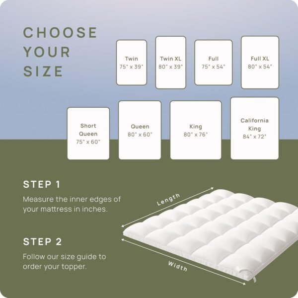 Extra Thick Mattress Topper King for Back Pain & Cloud-Like Sleep, Soft & Plush Mattress Pillow Top Bed Topper for Firm Mattress, Cooling Overfilled 1400GSM Mattress Pad, Fit to 6”-22” Mattress - Image 4