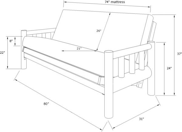 Kodiak Futons Lodge Futon, Peter's Cabin - Image 4