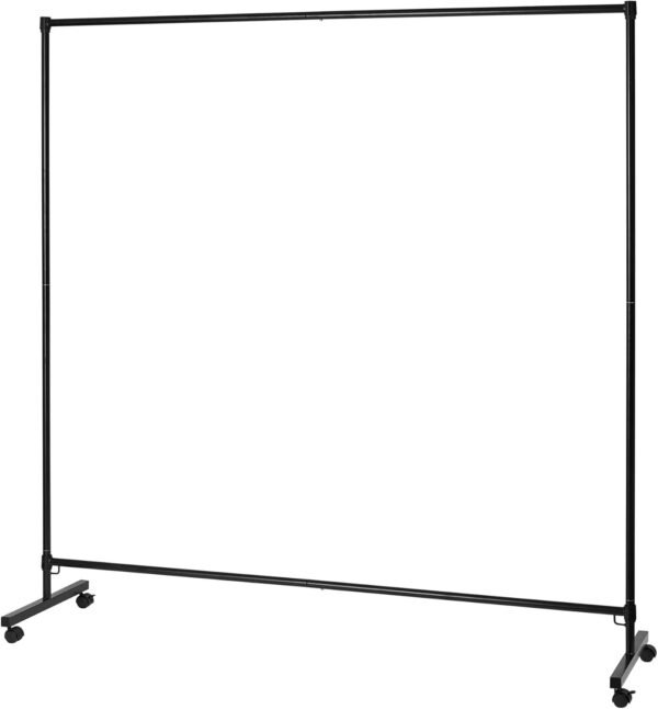 Don't Look at Me - Simplified Privacy Room Divider - Black Frame with Black Privacy Fabric - Image 3