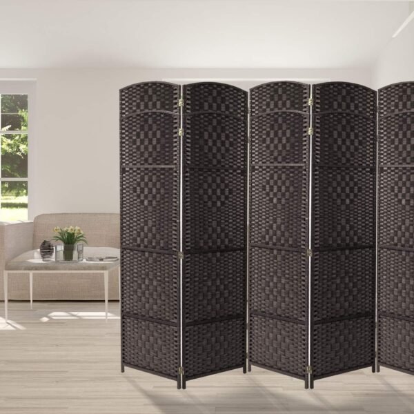Sorbus 8 Panel Room Divider 6 ft. Tall - Privacy Screen, Extra Wide Double Hinged Panels, Diamond Double-Weaved, Partition Room Dividers and Folding Privacy Screens, Wall Divider for Room Separation - Image 2