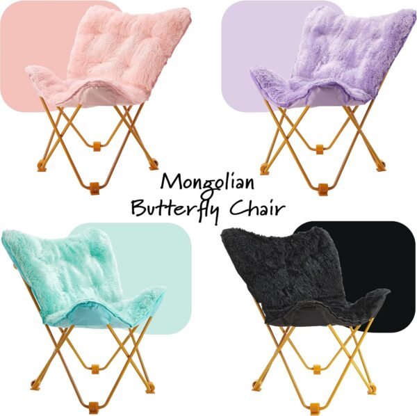 Urban Lifestyle Mongolian Butterfly Chair, Black - Image 7