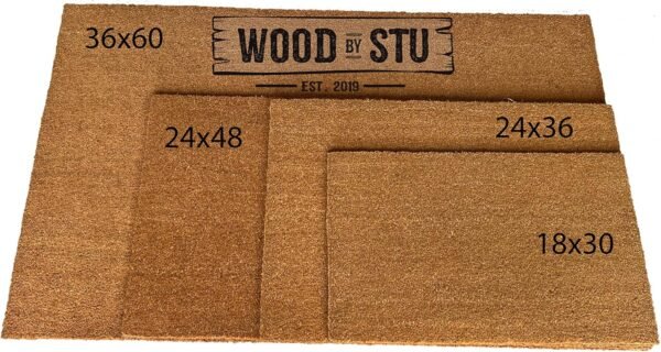 Hole Optical Illusion Pattern Door Mat | Quirky Cool Checkered Doormat | Premium Quality, Thick 100% Coir Coconut Husk Front & Made in The USA - Doormat STK 1614 - Image 3