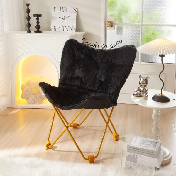 Urban Lifestyle Mongolian Butterfly Chair, Black - Image 2