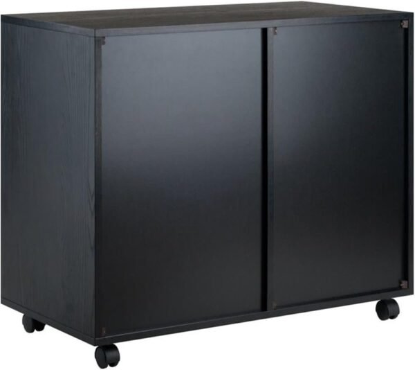 BOWERY HILL 5-Drawer Wide Door Contemporary Wood Storage Cabinet in Black - Image 8