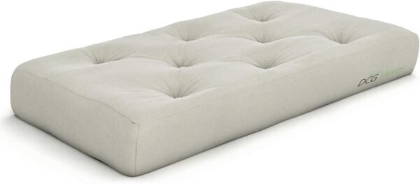 Nirvana Futons Plush, Comfortable 8-Inch Chair Futon Mattress, Ivory Twill - Made in USA