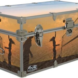 C&N Footlockers Designer Trunk – Sports Themed Storage Trunk – Available in 15 Different Themes – 32x18x13.5 Inches (in Action Volleyball)