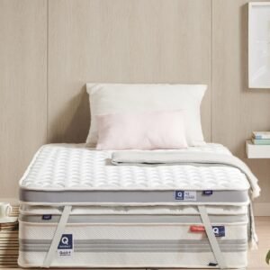 VA3 Z Cube Mattress Topper, Dorm Topper, Premium 4 Inch Topper in A Box Mattress Two-Sided Plush Top Firm Bottom Edge Support Euro Top Memory Foam High Density Foam (Twin)