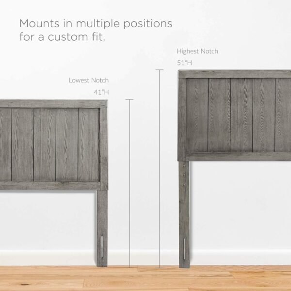 Modway MOD-6216-GRY Robbie Twin Wood Headboard, Gray - Image 2