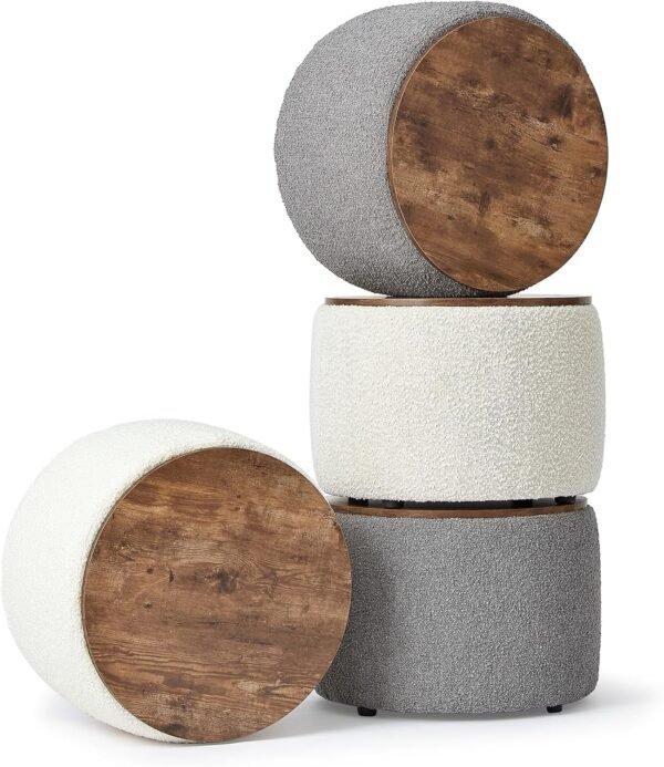 DormCo 2East™ - Storage Table Ottoman - Black/Gray - Image 6