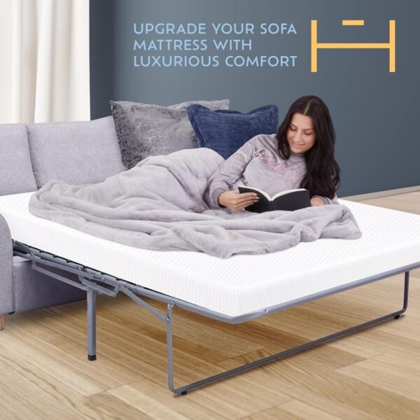 Heyward Premium Memory Foam Sofa Bed Replacement Mattress for Queen Size Sleeper | 4.5” Inch | CertiPUR-US Certified | Washable Material w/Non-Slip Base | 73”L x 58”W x 4.5”H - Image 3