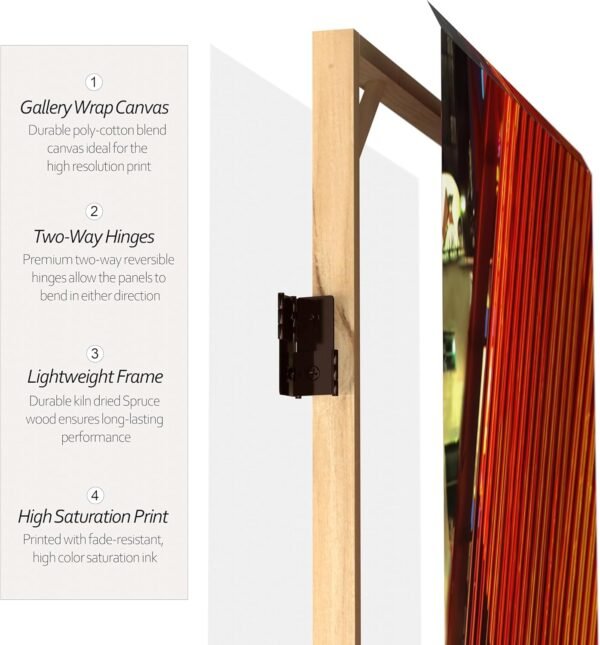 Red Lantern 6 ft. Tall Double Sided NY Taxi Room Divider, 71.25 inches high and 6 Panels wide - Image 4