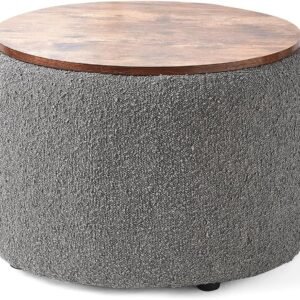 DormCo 2East™ – Storage Table Ottoman – Black/Gray