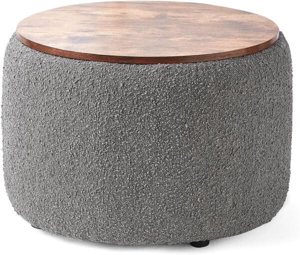 DormCo 2East™ - Storage Table Ottoman - Black/Gray