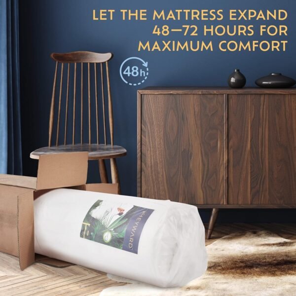 Heyward Premium Memory Foam Sofa Bed Replacement Mattress for Queen Size Sleeper | 4.5” Inch | CertiPUR-US Certified | Washable Material w/Non-Slip Base | 73”L x 58”W x 4.5”H - Image 9