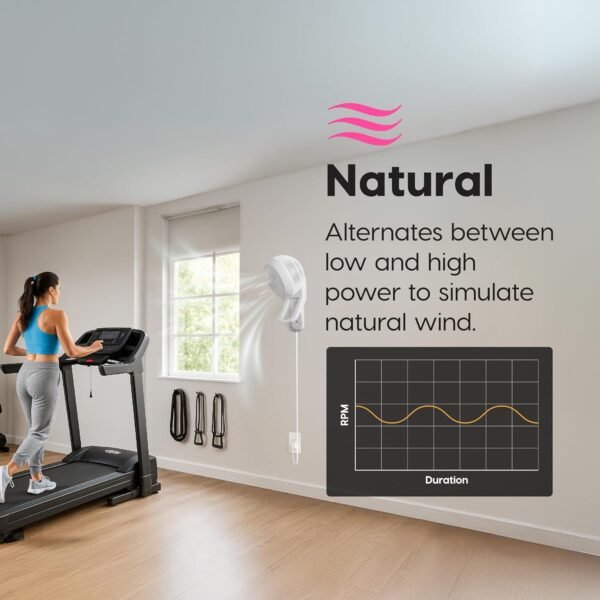 IRIS USA WOOZOO Air Circulator Wall Mount Fan with Remote, 360° Oscillation, 3 Speeds, 414 sqft Coverage, Quiet 30dB Motor, Adjustable Tilt, for Bedroom, Living Room, Office, Dorm, White - Image 9