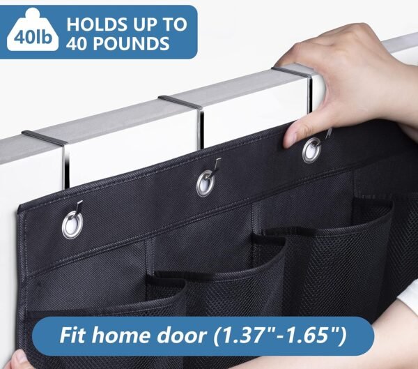 MISSLO Over The Door Shoe Organizer with Deep Pockets and 28 Large Pockets Hanging Shoe Organizer Over The Door Rack for Closet - Image 3
