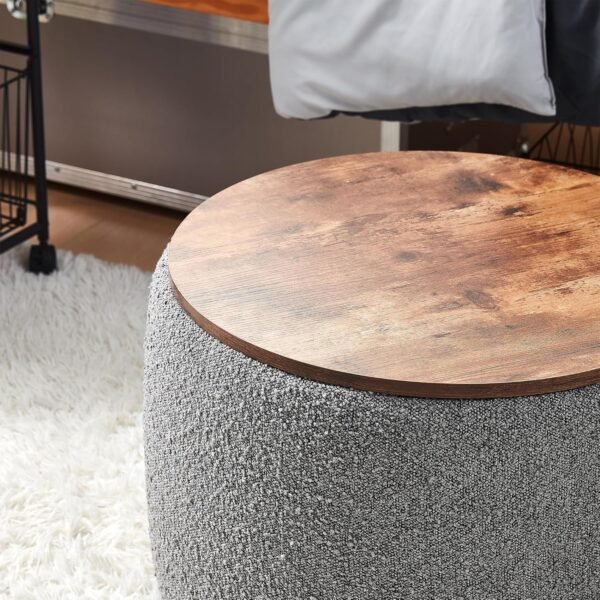 DormCo 2East™ - Storage Table Ottoman - Black/Gray - Image 4