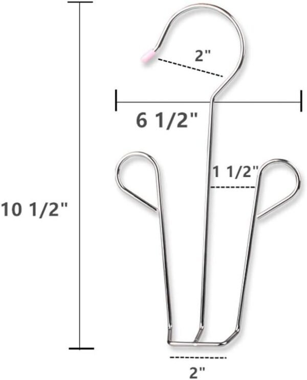 5 Pack Stainless Steel Shoes Hanger Drying Rack for Dehumidifying Hanging Leather Shoes,Double Hook Design Drying Shelf Storage Organizer,Closet Organizer Storage - Image 2