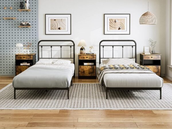 IKIFLY Metal Twin Size Headboard, Adjustable Height, Farmhouse Victorian Style, Easy Assembly, Twin/Twin XL Headboard Only for Bedroom, Black - Image 7