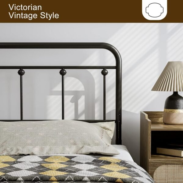 IKIFLY Metal Twin Size Headboard, Adjustable Height, Farmhouse Victorian Style, Easy Assembly, Twin/Twin XL Headboard Only for Bedroom, Black - Image 8