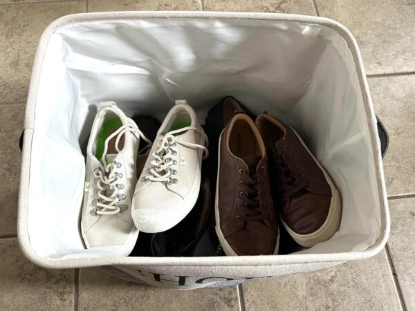 Shoe Storage Bin and Organizer for Hallway, Entryway or Mudroom. Space saver for many pairs of footware to store in one stylish container. - Image 4