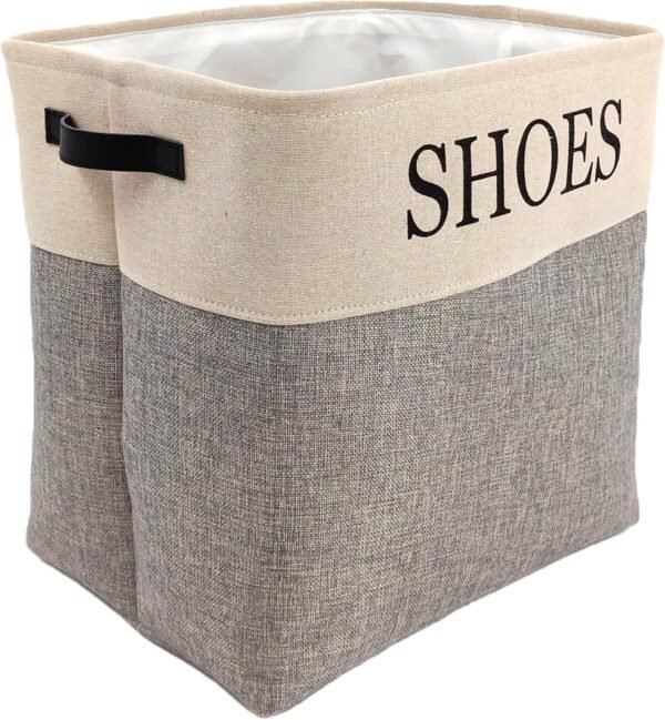 Shoe Storage Bin and Organizer for Hallway, Entryway or Mudroom. Space saver for many pairs of footware to store in one stylish container. - Image 2