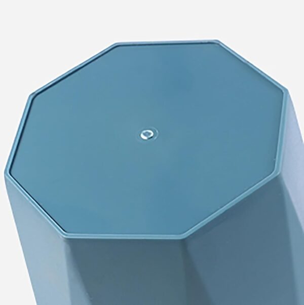 Polygon Small Trash Can, Trash Can Wastebasket Plastic Trash Bin Garbage Container Rubbish Can Paper Basket Office Organizer for Bathrooms, Laundry Room, Kitchens, Offices, Kids Rooms, Dorms (Green) - Image 5