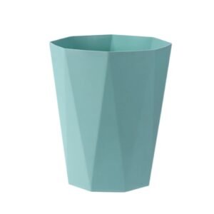 Polygon Small Trash Can, Trash Can Wastebasket Plastic Trash Bin Garbage Container Rubbish Can Paper Basket Office Organizer for Bathrooms, Laundry Room, Kitchens, Offices, Kids Rooms, Dorms (Green)