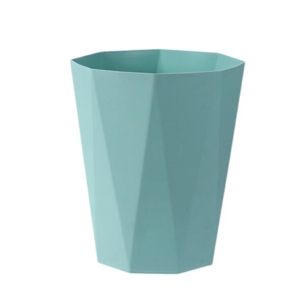Polygon Small Trash Can, Trash Can Wastebasket Plastic Trash Bin Garbage Container Rubbish Can Paper Basket Office Organizer for Bathrooms, Laundry Room, Kitchens, Offices, Kids Rooms, Dorms (Green)