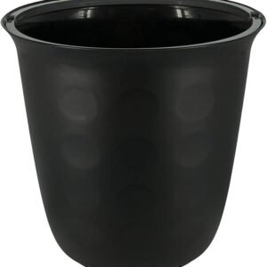 Glad Dimple Oval Trash Can Waste Bin 17L with Bag Ring, Black