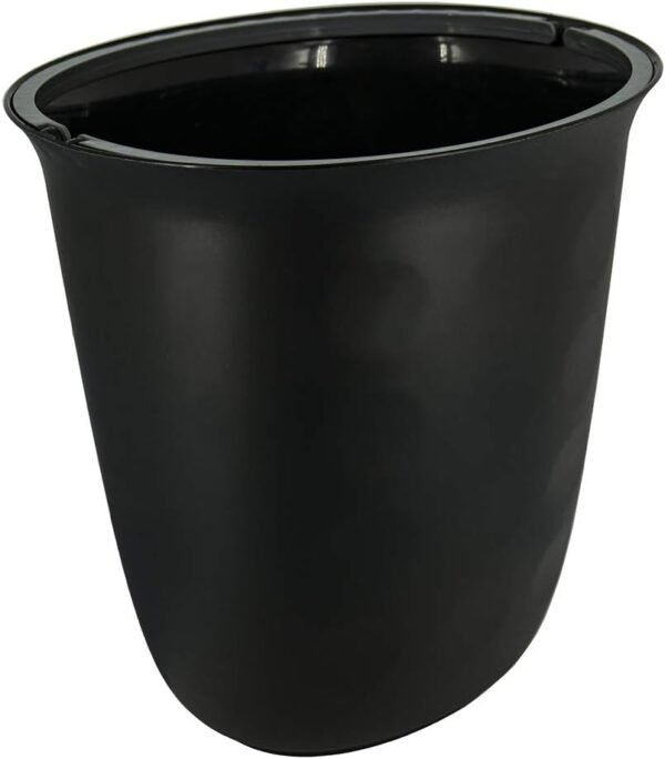 Glad Dimple Oval Trash Can Waste Bin 17L with Bag Ring, Black - Image 3